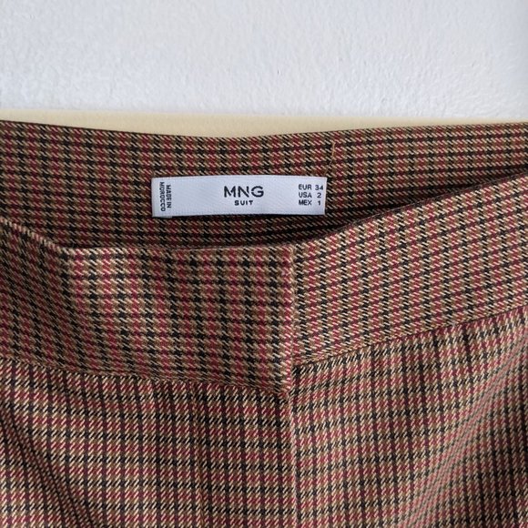 Mango Straight Checked Plaid Pants - Picture 9 of 11